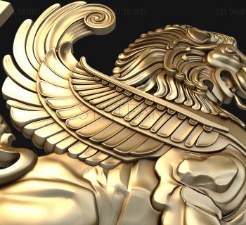 3D модель Модель лев в античном стиле (STL)